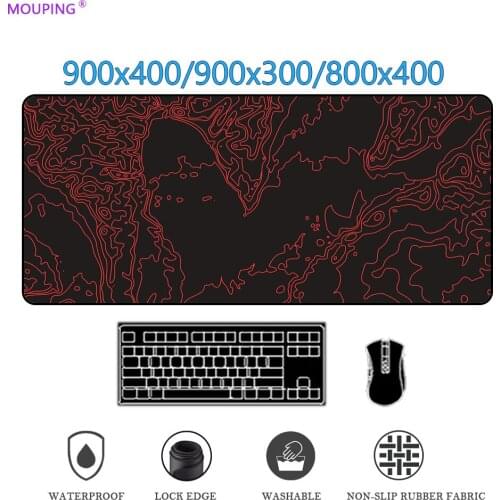 Red Mouse Pad Art Table Strata Liquid Mousepad Personalized White Deskmat Computer Accessories Tampography Pc Gamer Carpet Xxl