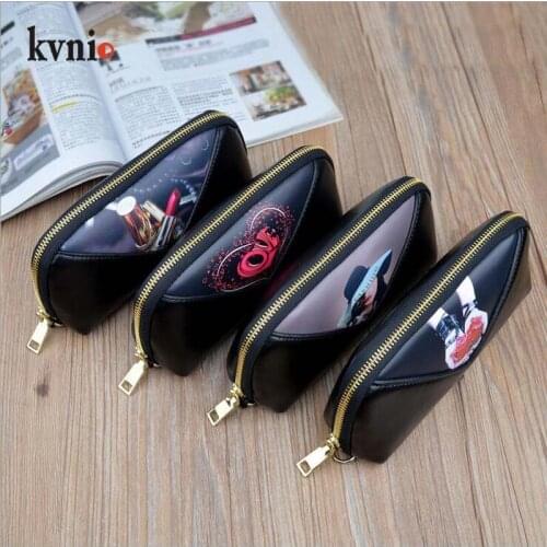 KVNIO 2018 PU Leather Fashion Avatar Print Long Purse Women Large-capacity Mobile Phone Purse Ladies Clutch Bag Cosmetic Wallet