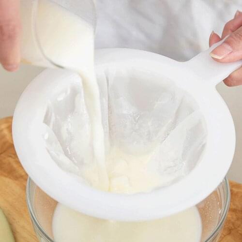 Reusable Nylon Mesh Net Colander Mesh Sieve Strainer Handle for Honey Soymilk Filter