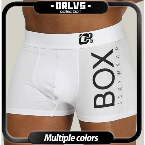 ORLVS Brand men underwear boxer cotton mens underpants comfortable underwear male panties breathable U Pouch men shorts for gay