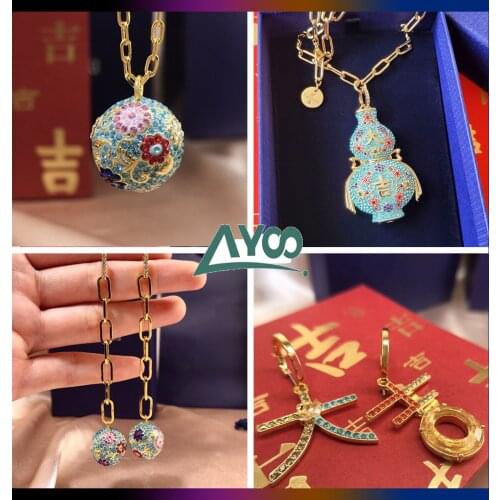 2021 SWA Fashion Jewelry High Quality Glamour Lady FORTUNE Flower Necklace Bracelet Earring Set Elegant New Year Gift For Women