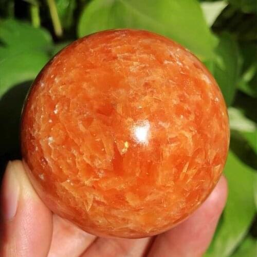 Natural Sun Stones Crystal Ball Polished Crafts Wish Ball Home Decoration Chakra Reiki