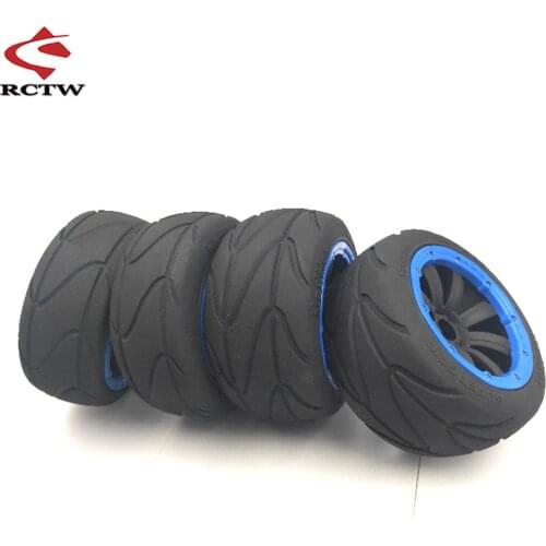 Front or Rear Super Grip Road Wheel Slick Tyre Racing Slick Tire Set for 1/5 MadMax HPI Rofun Rovan KM Baja 5B Rc Car Toy Parts