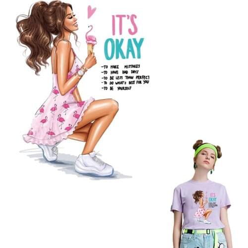 Iron-on Letters Transfers Patches for Clothing Textile Vinyl Heat Thermo Stickers Applique Diy Fashion Girl Stripes For Clothes