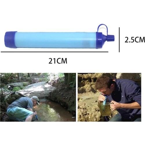 Portable Gravity Water Filter Purifier Straw for Outdoor Survival Camping Hiking