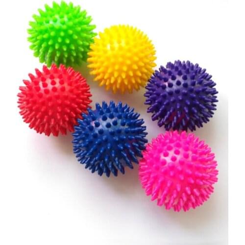 PVC Fitness Massage Ball Spiky Trigger Point Sport Fitness Hand Foot Pain Reflexology Stress Relief Gym Training Yoga Balls 9CM