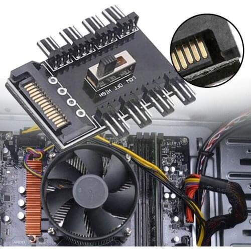 Radiator Cooling Fan Hub 3-pin 12V Splitter Power Socket Extension 3pin/4-pin Interface Large FAN 4PIN HUB Cable L0G3