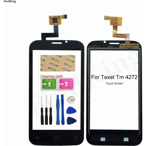 4inch Mobile Touch Screen For Texet TM-4272 X-basic 2 TM 4272 Touch Screen Lens Sensor Digitizer Panel Tools