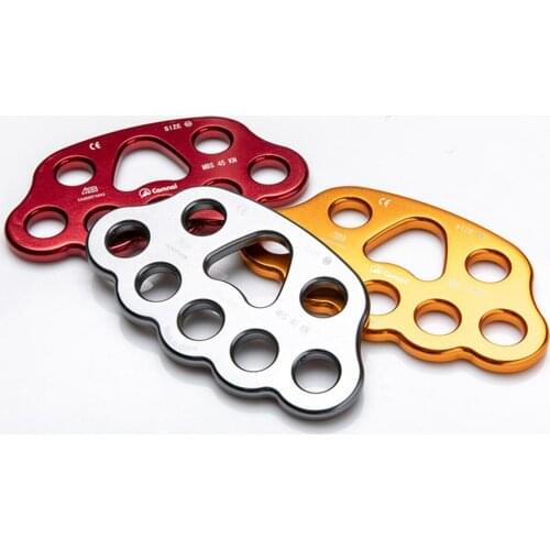 45KN 8-Hole Rigging Plate Outdoor Paw Multipliers Anchor Point Connector Mountaineering Ropes Abseiling Hardware