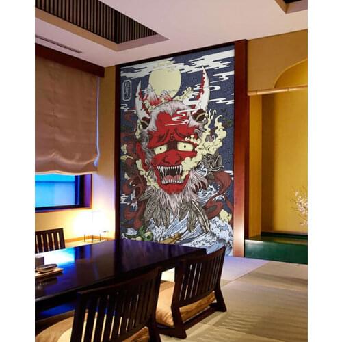 Japan mural paper Prajna ukiyo-e tattoo shop decoration mural japen culture art background wall studio wallpaper