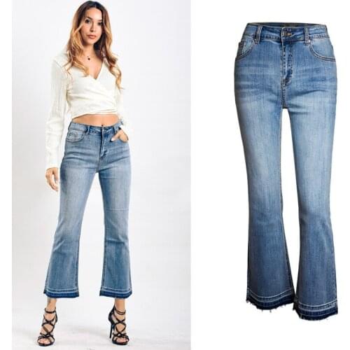 Women Casual High Waist Flare Plus Size Skinny Long Jeans Female Streetwear Boyfriend Denim Trousers Ladies Sexy Hot Jean Pants