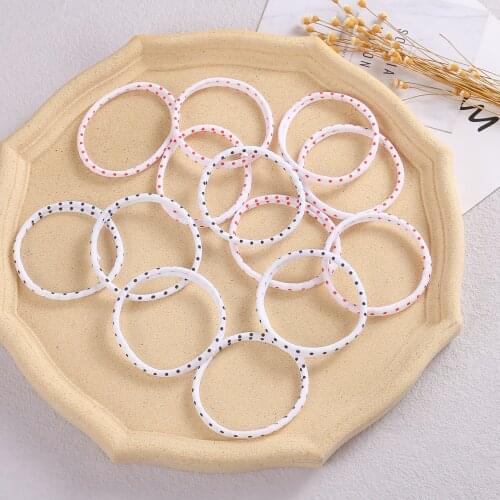 10pcs/lot Dot Knot Baby Headband Elastic Girl Hair Band for Baby White Nylon Bands Ponytail Hair Accessories for Girls Headwear
