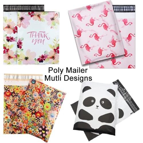 10PCS 10x13inch Poly Mailer Colorful Totes Mix Pattern T-shirt Clothing Bags Poly Mailer Self Seal Envelopes Shipping Envelopes