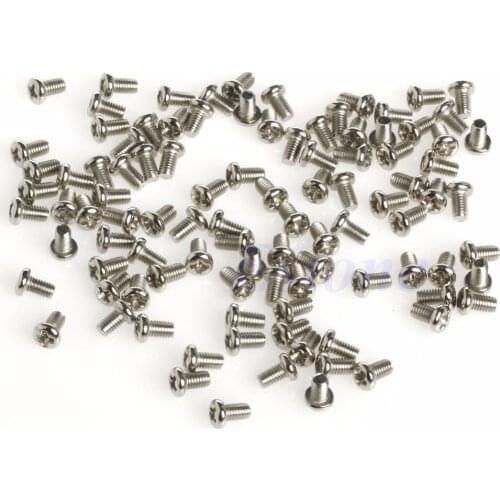 100pcs Metric M3x5mm Phillips Pan Head Screw for 2.5" HDD SSD DVD-ROM Motherboard H02
