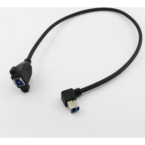 10x 50cm USB 3.0 B Female Panel Mount to USB 3.0 B Male Plug Male to Female Connector Cable Straight/UP/Down/Left/Right Angle
