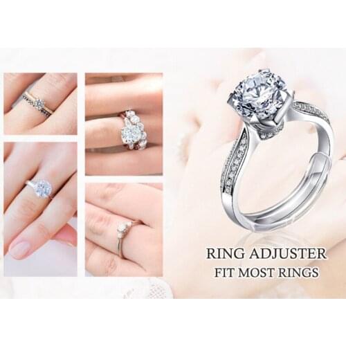 8 Sizes Silicone Invisible Clear Ring Size Adjuster Resizer Loose Rings Reducer Ring Sizer Fit Any Rings Jewelry Tools