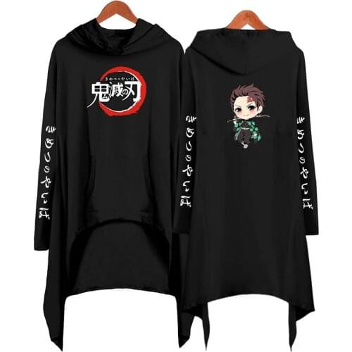 Anime Kimetsu no Yaiba Cosplay Costume Demon Slayer Kamado Tanjirou 3D Printing Adult Hooded Dress Bat clothes Windbreaker