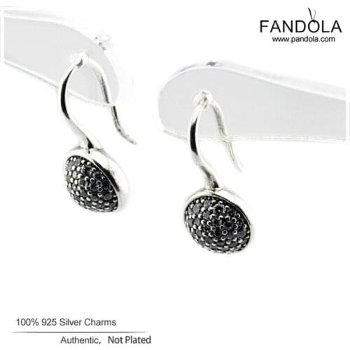 Authentic 925 Sterling Silver Clear CZ Dazzling Droplets Hoop Earrings Women Silver Ear Fashion Jewelry bijoux femme