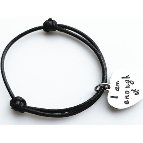 I Am Enough Bracelet Awareness Bracelets Suicide Depression Awareness Pause I Am Enough Inspiration Strength Gift YLQ7312