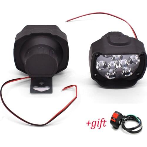 2PCS Motorcycle Headlight 1000LM Spotlight With Switch Auxiliary Lamps For Honda ST 1300 ST1300 Black SpiRit RC51 NC750S NC750X