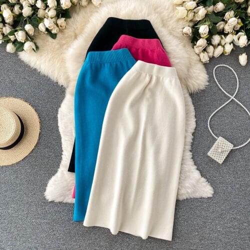 Трикотажные юбки-карандаши Foamlina China At AliExpress