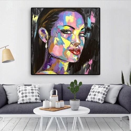 Graffiti Women Oil Painting Canvas Printed Canvas Women Abstract Decorative Wall Art Pictures For Living Room Bedroom Home Decor