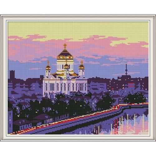 Everlasting Love The Courtyard Building Chinese 5d Diamond Painting Full Square Christmas Decorations For Home Wedding Halloween