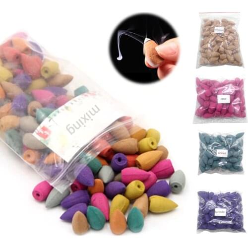 Backflow Incense Cones Bulk Sale Mixed Natural Scents Sandalwood Rose Lavender Cone Incense 80/100/300 Pcs Incense Aromatherapy