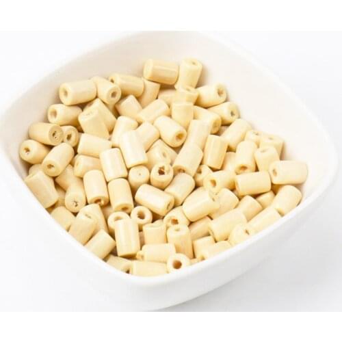 Natural Wood Cylindrical Wooden Round Ball Spacer Loose Beads for Diy 8x5mm 100Pcs New KL161