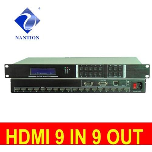 HDMI MATRIX 9x9 9IN9OUT 9 channels 2k 4k HDMI Matrix Switcher 9X9 HDMI 9 in9 out all digital 3D matrix switcher hdmi matrix0909