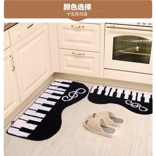 Piano shaped fashion mats carpet slip-resistant hallway kitchen rug absorbent new style super soft rug welcome pad 2 color