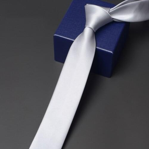 Fashion 5CM Skinny Tie Korean Style Slim Neck Ties For Men Young People Business Work Necktie Classical Formal Solid Color Ties