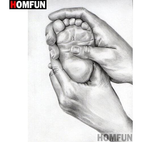 HOMFUN Full Square/Round Drill 5D DIY Diamond Painting "Character sketch" Embroidery Cross Stitch 5D Home Decor Gift A15622