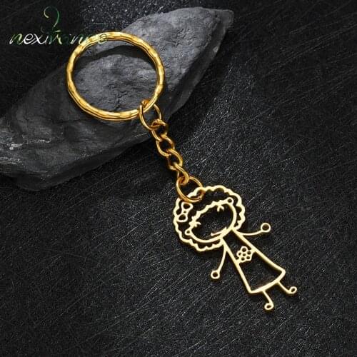 Nextvance 2021 Customized Stainless Steel Personlized Hand Painted Keychain Creativity Women Jewelry Birthday Gift Accoriess