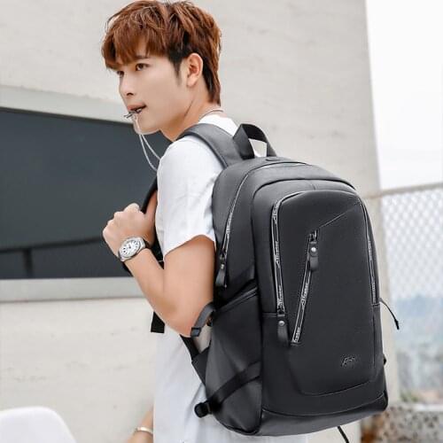 2021 New Men Leather Backpack Laptop Backpack 15.6 Anti Theft Back Pack Travel 2021 Fashion Daypack Backpack Male Mochila