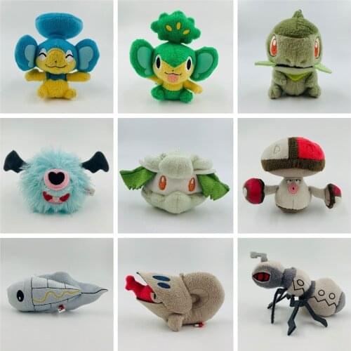 New 10cm plush Axew Woobat Tynamo Pansage Panpour ball cute soft toy good quality christmas Birthday gift for kid friend