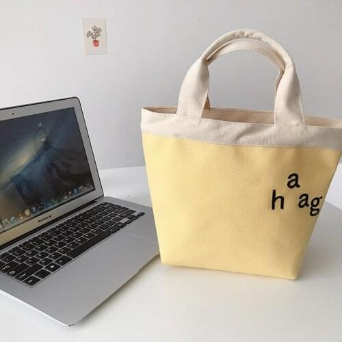 Simple and fashion lunch bag office worker lunch box bags student lunch with rice handbag