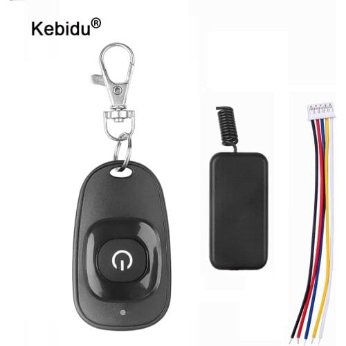 Kebidu 433mhz DC 5V-12V 1CH Mini Relay Wireless RF Remote Control Switch LED Lamp Controller with Receiver Transmitter