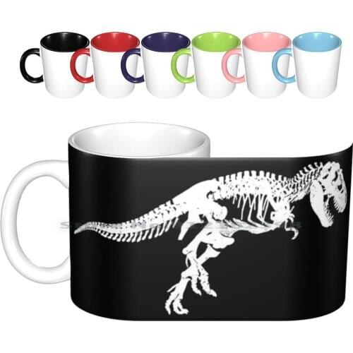 Tyrannosaurus Rex Skeleton Ceramic Mugs Coffee Cups Milk Tea Mug T Rex Skeleton Paleontologist Dinosaur Dinosaur Skeleton