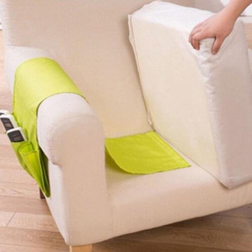 Foldable Storage Bag Home Sofa Arm Rest TV Remote Control Chair Couch 4 Magazine Holder Cloth Space-saving Pockets Organize R3W4