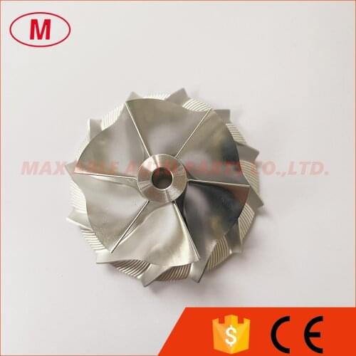 TD04 reverse 43.00/56.00mm 6+6 blades high performance Turbocharger milling/aluminum 2618/billet compressor wheel for49477-02220