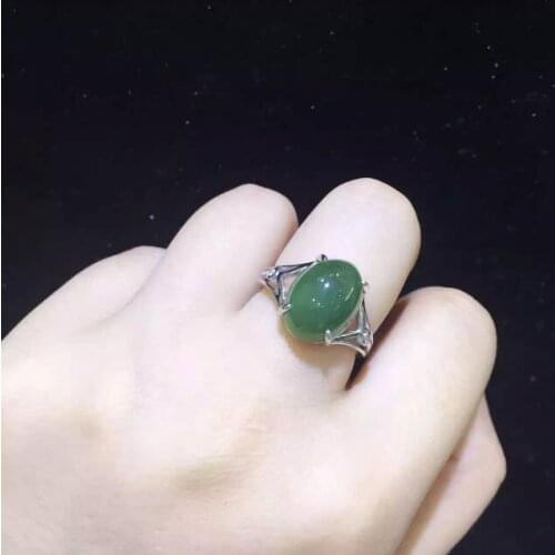 Natural green jasper gem Ring Natural gemstone ring 925 sterling silver trendy Elegant branches women girl party fine Jewelry
