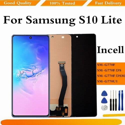 LCD For Samsung Galaxy S10 Lite LCD Display Touch Screen Digitizer G770F Assembly For SAMSUNG S10 lite S 10 LITE Display Part