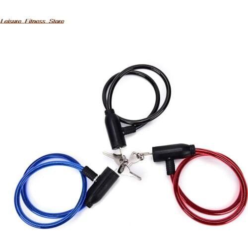 1set Cycling Cable Anti-Theft Bike Bicycle Scooter Safety Lock With 2 Keys 8*65cm