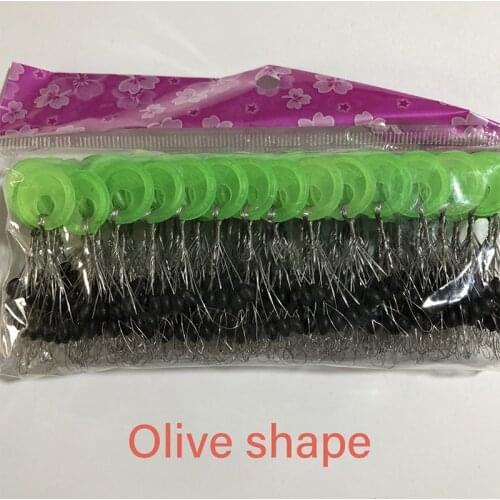 100Set Rubber Space Beans Oval Stopper Fishing Bobber For Fly Fishing Accessories Spinner Bait Fish Sport Tool