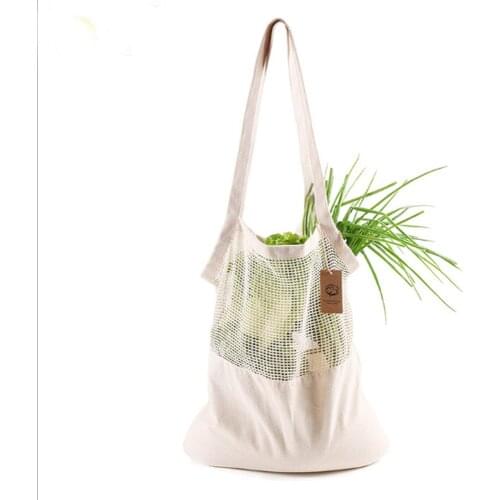 2pcs All cotton mesh bag Shopping bag Fruit mesh bag Vegetable mesh bag