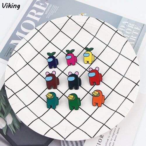 20pcs/lot G1380 Funny Game Badge Cartoon Enamel Brooches Badges Collar Pins Backpack Shirt Brooch Gift For Kid Women Men Gift