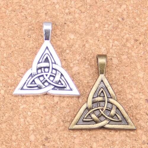 26pcs Charms amulet knot 28x24mm Antique Pendants,Vintage Tibetan Silver Jewelry,DIY for bracelet necklace