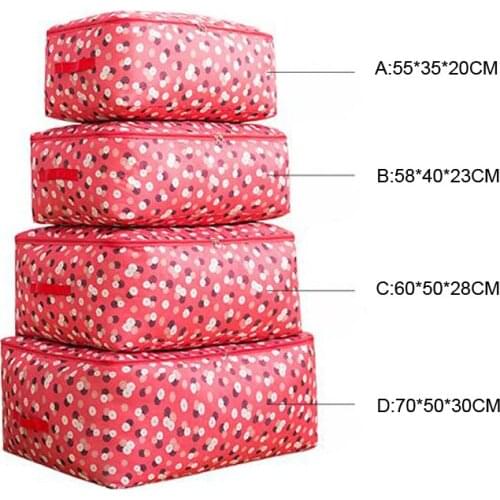3PCS / LOT Thick Oxford Cloth Storage Bag Multifunction Largecapacity Quilt Clothing Organizer Box Moistureproof Finishing Bag