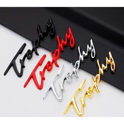 3D Metal Trophy Logo Car Stickers Emblem Trunk Badge Auto Decals for Renault Megane 2 3 4 RS Grandtourer GT MG6 Trophy Sticker